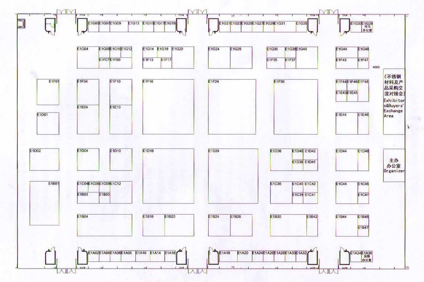 第七屆上海國際不銹鋼展覽會的平面圖