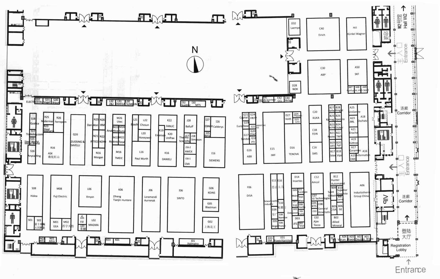 2012第十一屆中國國際鑄造博覽會 第十三屆中國國際冶金工業(yè)展覽會的平面圖