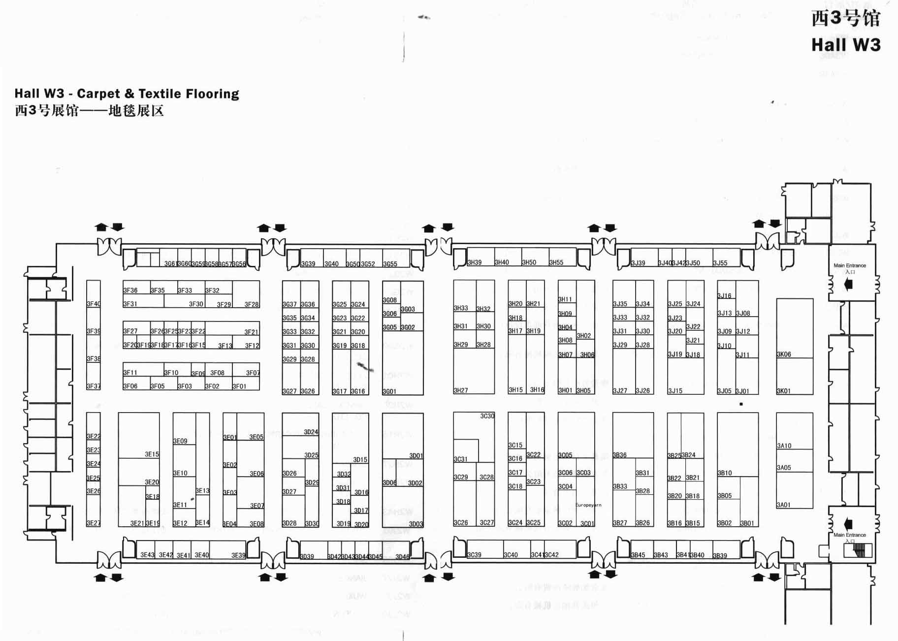 2012第十四屆中國國際地面材料及鋪裝技術(shù)展覽會(huì)的平面圖